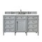 James Martin Vanities Brittany 60in Single Vanity, Urban Gray w/ 3 CM Arctic Fall Solid Surface Top 650-V60S-UGR-3AF - alternate 1